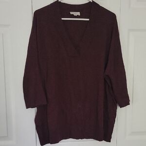 LOFT Deep Burgundy Knit Sweater